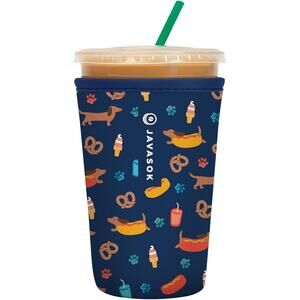 Sok It JavaSok Iced Coffee & Cold Soda Insulated Neoprene Cup Sleeve- Hot Dawgs